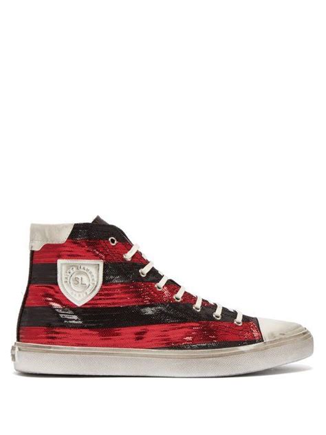 ysl red high tops|ysl high top sneakers ladies.